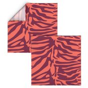 Tiger Orange and Maroon Animal Print