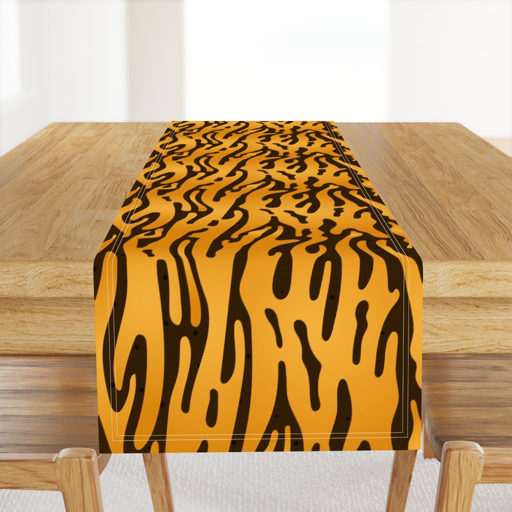 Tiger Gold Orange and Black Animal Print