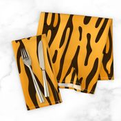 Tiger Gold Orange and Black Animal Print