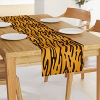 Tiger Gold Orange and Black Animal Print