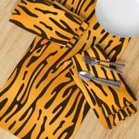 Tiger Gold Orange and Black Animal Print