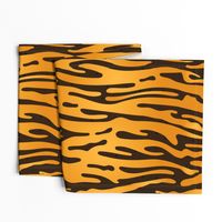 Tiger Gold Orange and Black Animal Print