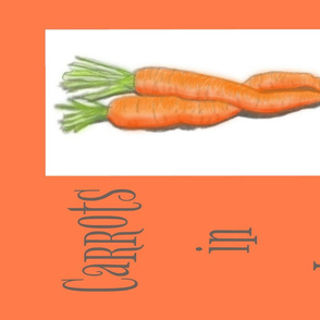 carrots in love tea towel 