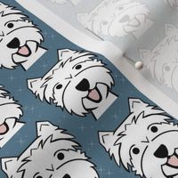 Happy Westie fabric - cute West Highland Terrier design