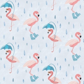 Rainy Flamingos