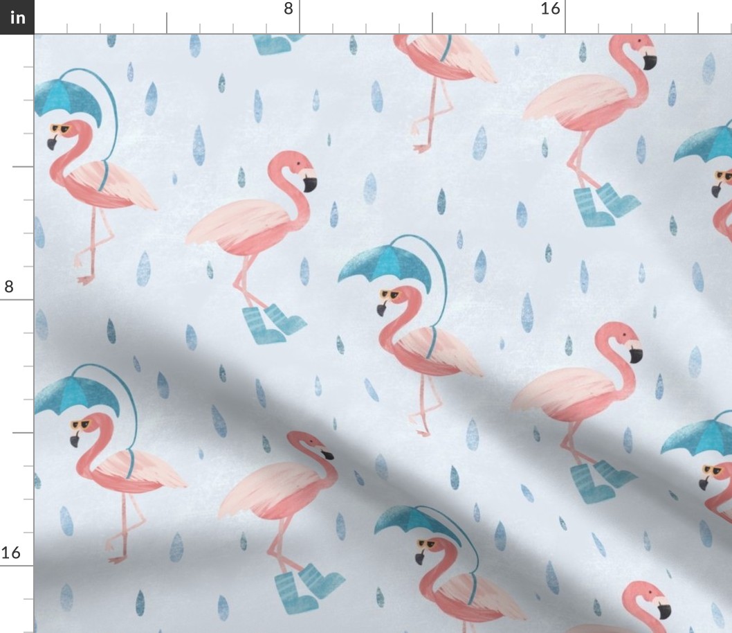 Rainy Flamingos