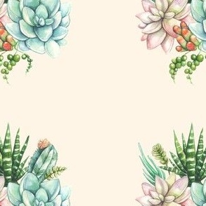 Succulent and Cactus Galore (Pastel Pink)