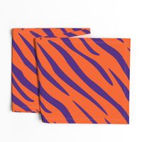 Tiger Stripes Purple and Orange Animal Print Champs on Fading or Gradient Background