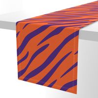 Tiger Stripes Purple and Orange Animal Print Champs on Fading or Gradient Background