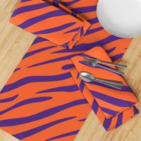 Tiger Stripes Purple and Orange Animal Print Champs on Fading or Gradient Background