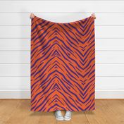 Tiger Stripes Purple and Orange Animal Print Champs on Fading or Gradient Background