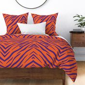 Tiger Stripes Purple and Orange Animal Print Champs on Fading or Gradient Background