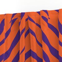 Tiger Stripes Purple and Orange Animal Print Champs on Fading or Gradient Background