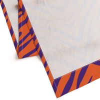 Tiger Stripes Purple and Orange Animal Print Champs on Fading or Gradient Background