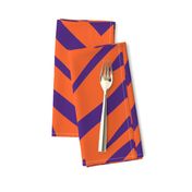 Tiger Stripes Purple and Orange Animal Print Champs on Fading or Gradient Background