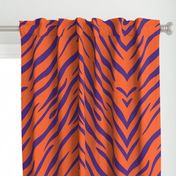 Tiger Stripes Purple and Orange Animal Print Champs on Fading or Gradient Background