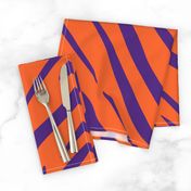 Tiger Stripes Purple and Orange Animal Print Champs on Fading or Gradient Background