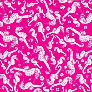 Ditsy Seahorse Magenta