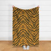 Tiger Stripes Black and Orange Animal Print Champs on Fading or Gradient Background