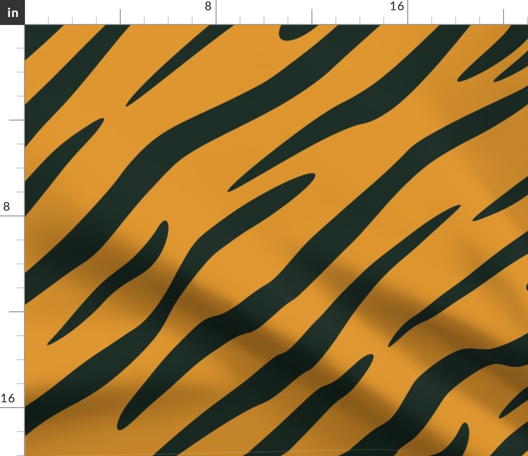 Tiger Stripes Black and Orange Animal Print Champs on Fading or Gradient Background