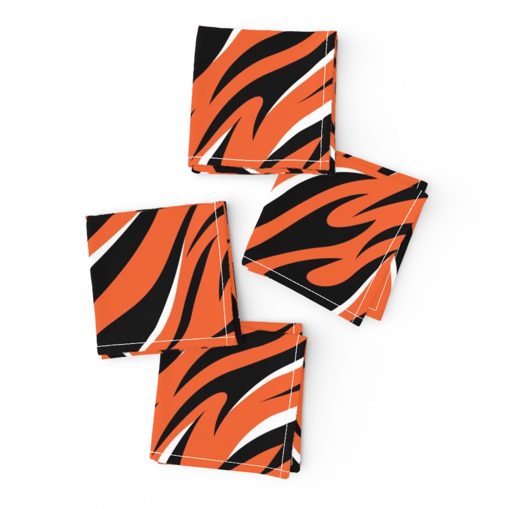 Tigers Sporty Orange and Black with White Highlights 