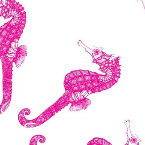 Seahorse Merry Go Round - Small Magenta