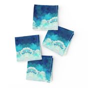 Watercolor Blue and White Clouds REDUCED v3