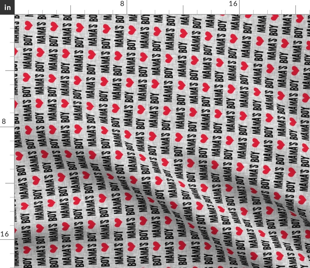 Mama's boy - valentines day fabric (90) C19BS