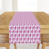 Love paw print in pinks and purples - animal lover, dog lover, cat lover 