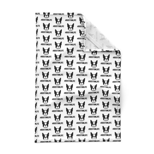 Boston Terrier fabric: #BOSTONLIFE