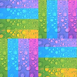 April Showers - Rainbow Raindrops