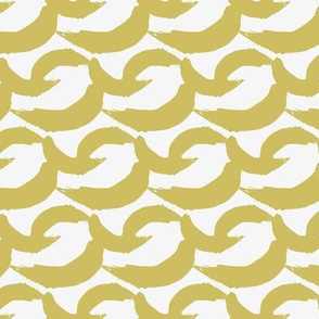 Abstract waves mustard yellow