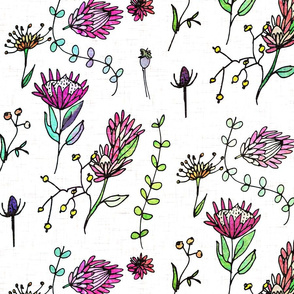 Australia floral Pink watercolor