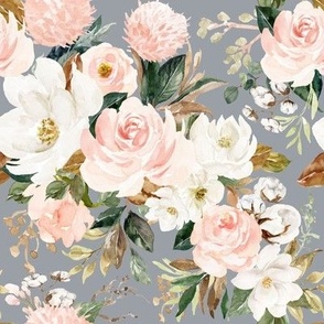 Vintage Magnolia Florals // Gray Chateau