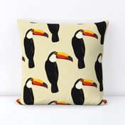 Talulah the toucan in cream