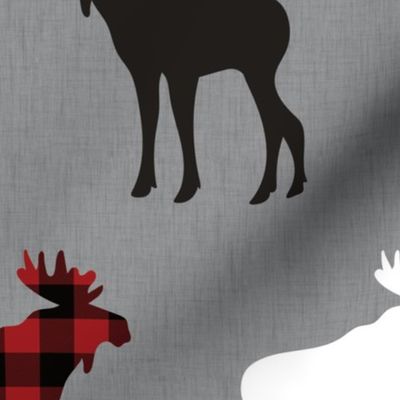 marching buffalo plaid moose