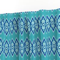 Native American Chevron Ikat Blues