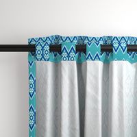 Native American Chevron Ikat Blues