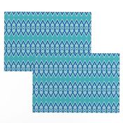 Native American Chevron Ikat Blues