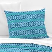 Native American Chevron Ikat Blues