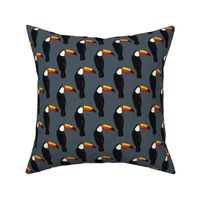 Talulah the toucan in dark blue- small 