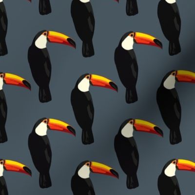 Talulah the toucan in dark blue- small 