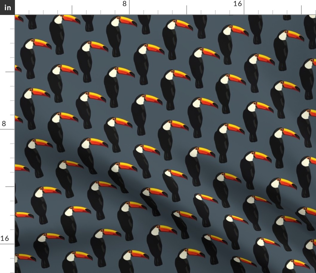 Talulah the toucan in dark blue- small 