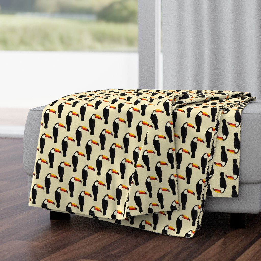Talulah the toucan in cream- small