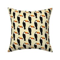 Talulah the toucan in cream- small