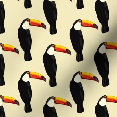 Talulah the toucan in cream- small