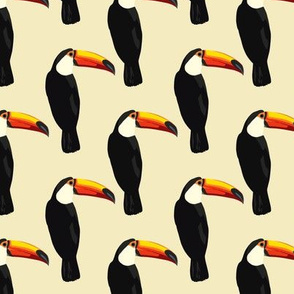 Talulah the toucan in cream- small