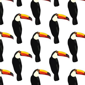 Talulah the toucan in white- small