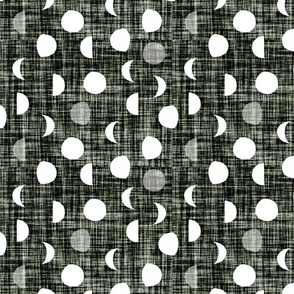 moon phases // blue olive linen