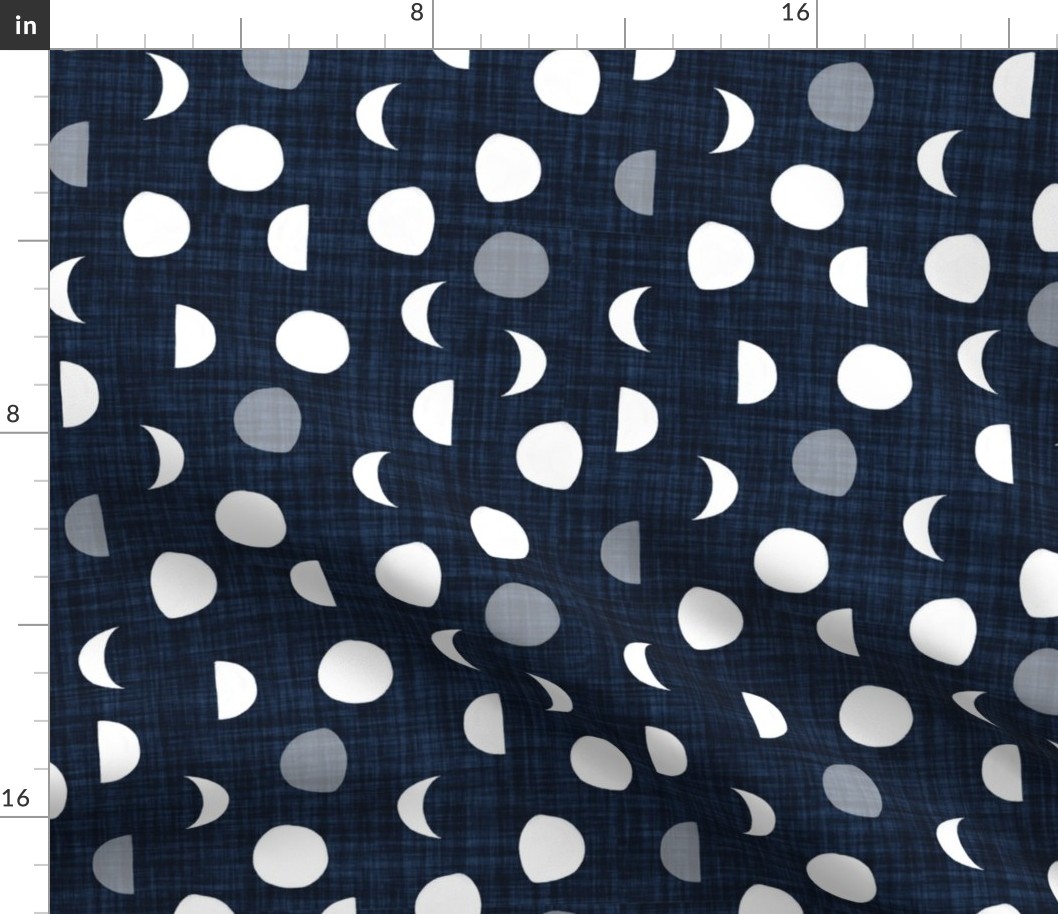 moon phases // navy linen